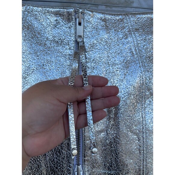 RETROFETE SILVER Liza Leather Skirt SIZE XS - Picture 6 of 12